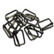 20mm Metal Gunmetal Triglide Slider Bar Buckle - (Pack of 10)